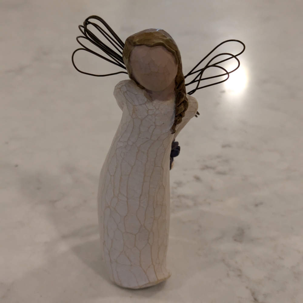 Willow Tree Cream and Brown Angel Sculpture